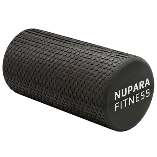 Foam Roller for Back, Legs, Hips, and Deep Tissue Muscles | Foam Roller for Physical Therapy, Exercise, Running, Cycling, Sports, Recovery, Yoga, and Pilates. (Black, 12 inch - Medium)