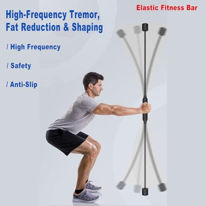 Yoga Starter Set - Flexi Bar, Resistance Band & Shoulder Tube for Elastic Exercise & Training Fitness - color: BLACK