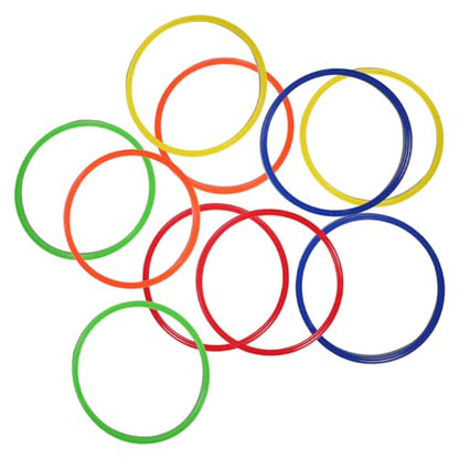 Ciieeo 10pcs Soccer Agility Rings Speed Circles Plastic Training Hoops for Football Speed and Coordination Drills Youth and Adult Sports Practice