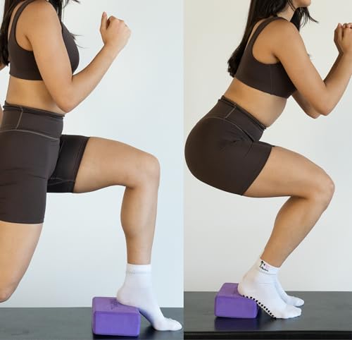 Yoga Blocks 2 Pack, Purple Foam Yoga Blocks for Women, 3 x 6 x 9 Inch Supportive EVA Blocks for Yoga, Pilates, Stretching & Meditation, Non-Slip Lightweight Blocks for Balance, Stability & Flexibility