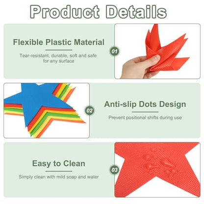 Spot Markers, Star Arrow Poly Spot Marker for Agility Training Floor Dots Non-Slip PE Equipment