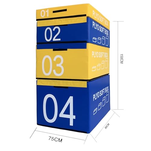 LICOME Jump Box Soft Foam Box Professional Physical Training Combination Box Used for Home Gym and Outdoor Exercise. Suitable for Agility Training and Speed Training - color: G