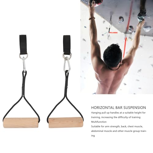 Wooden Gymnastic Rings with Adjustable Straps - Rings for Home Gym, Calisthenics, Pull Ups & Strength Training