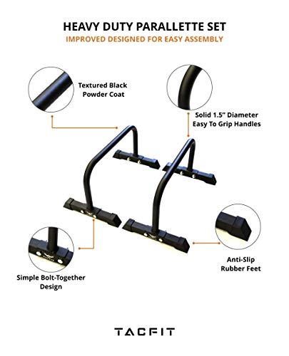 Parallettes - Versatile Push up and Dip Bars For Home Gym