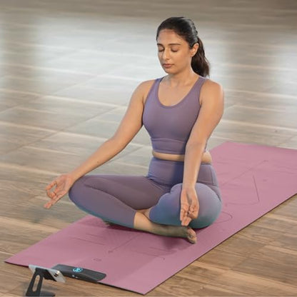 Smart Mat Gen3 - Dark Grey| AI Powered Yoga Mats For Home Workout | Lightweight Yoga Mats of 6mm | Real Time Tracking Exercise Mats For Men & Women - color: Wine Red