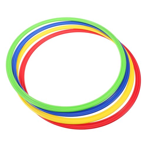 BESPORTBLE 4pcs Plastic Agility Rings for Soccer Training Football Equipment Speed Hoops for Agility Drills Sensory Training Ring for Athletes