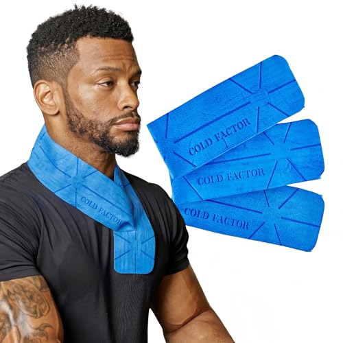 COLD FACTOR Instant PVA Cooling Towels, Cooling Neck Wraps, Blue, 3 Pack - color: Blue