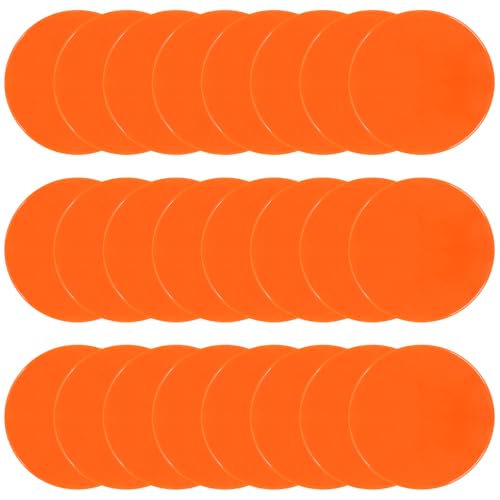 4inch & 9inch Poly Spots Spot Markers for Gym Floor, 12/24 Pcs Flat Cones Non-Slip Rubber Floor Dots Agility Markers for Soccer Basketball Sports Speed Training, Dance, Classroom Activities - style: 24Pcs 9 inch Orange