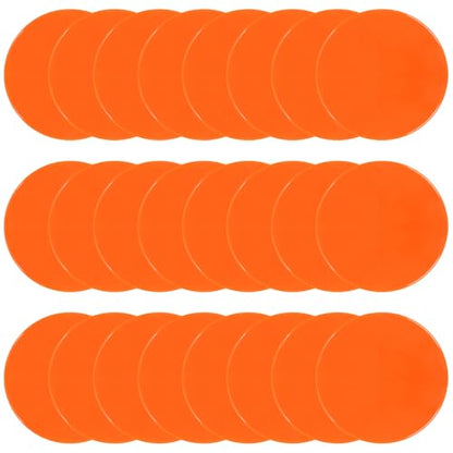 4inch & 9inch Poly Spots Spot Markers for Gym Floor, 12/24 Pcs Flat Cones Non-Slip Rubber Floor Dots Agility Markers for Soccer Basketball Sports Speed Training, Dance, Classroom Activities - style: 24Pcs 9 inch Orange