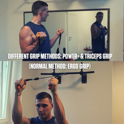 Pull Up Assistance Bands - 2-Pack Black & Blue, 40 & 20 lb - Suspension Training with Angle 90s Grips - Deadlift Platform Bands for Lower Body - Pull Up Bar Assistance for Upper Body