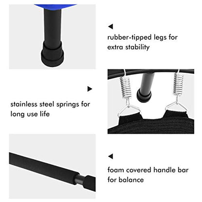 ANCHEER Trampoline for Kids, Toddler Trampoline Indoor Sports and Outdoor Games 56" Kids Rebounder 220LBS Capacity with Adjustable Safety Handrail Foldable Jumper for Boys and Girls