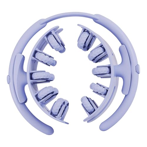 harayaa Leg Massage Tool with 20 Wheels Adjustable Tension 28x26x8.2cm Flexible for Home Gym Use Portable Detachable, Blue
