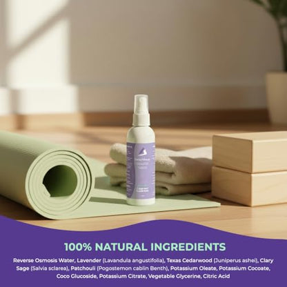 SwaytAway Fitness Mat Mist with Towel, 4oz Travel Size, 2 Pack, Lavender - size: 4 oz - 2 Pack