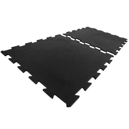 Rubber-Cal Armor Lock Interlocking Rubber Mat (4-Pack), Black, 3/8 x 24 x 24-Inch, Model: 03-212-WBK-4