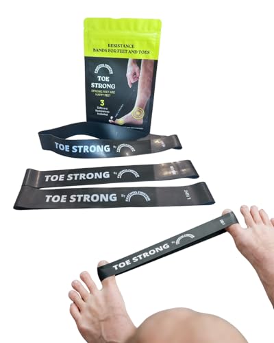 Fasciitis Fighter Toe Strong Resistance Bands | Toe and Foot Strengthening | 3 Resistance Levels for Plantar Fasciitis, Arch Strength and Foot Function