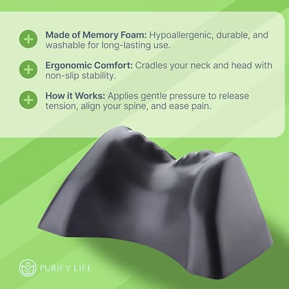 Occipital Release Tool for Pivotal Therapy & TMJ Device (Manual) - Cervical Traction Pillow for Neck, Shoulder and Back Pain Relief - Release Tension Headaches with Manipulation Therapy