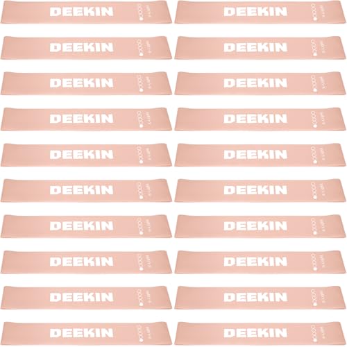 20 Pcs Resistance Bands Resistance Loop Exercise Bands Exercise Equipment Elastic Drag Ring for Women and Men Home Fitness, Gym, Yoga - color: Light Pink, style: 15-20 Lbs