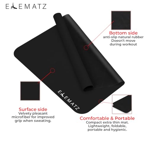 Premium Pilates Reformer Mat - Machine Washable Suede & Natural Rubber - Non-Slip, Hygienic Carriage Cover for Pilates Sessions - color: Black