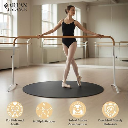 Portable Ballet Barre for Home or Studio – Adjustable Freestanding Curved Dance Bar for Kids & Adults, Ideal for Stretch, Pilates, Dance & Active Workouts White