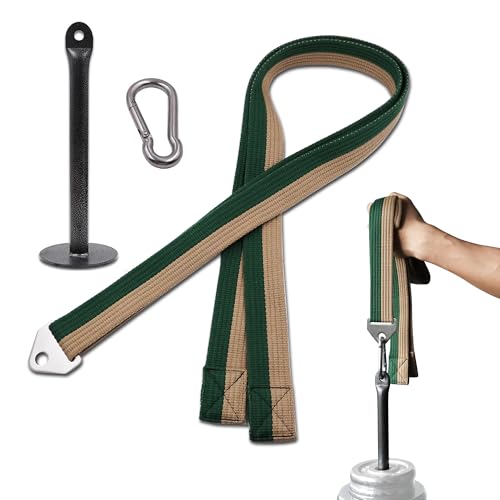 Multifunction Arm Wrestling Pronation Belt Strap, with Stainless Steel Triangle Buckle - Versatile 79" Non-Slip & Durable Strap, Pronation and Back Pressure Forearm Strength Training Equipment - color: strap with 18mm loading pin