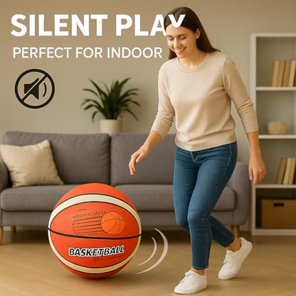 Silent Indoor Basketball – No Noise PU Foam Ball for Home Training, No Air Needed, Suitable for Apartment Fitness Use – Size 3/5/7