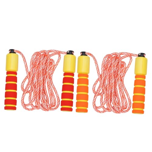 LIOOBO 2pcs Counting Jump Rope for Electronic Cotton Skipping Rope with Digital Counter for Workout and Exercise Games Red-yellow Orange-yellow