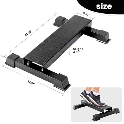 Steel Calf Raise Block – Heavy Duty Calf Stretch Platform for Seated & Standing Calf Raises, Calf Extension, Dumbbell Calf Raise & Leg Strength Training Equipment for Home Gym