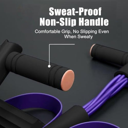 Pedal Resistance Bands with Handles, Multifunction Tension Rope for Arm, Leg, Waist and Shoulder Training