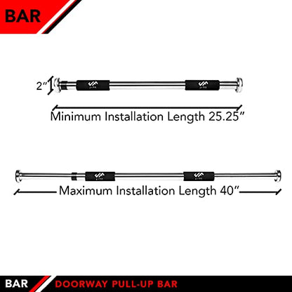 JFIT Deluxe Multi Exercise Doorway Pull-Up Bar with Comfort Grips, 40-Inch - style: Pull Up/Chin Up Bar