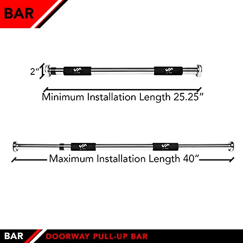 JFIT Deluxe Multi Exercise Doorway Pull-Up Bar with Comfort Grips, 40-Inch - style: Chin Up/Pull Up Bar