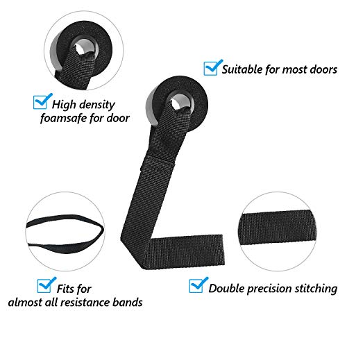 Sumind 4 Pieces Door Resistance Bands Cable Door Foam Exercise Training Strap for Workout Fitness
