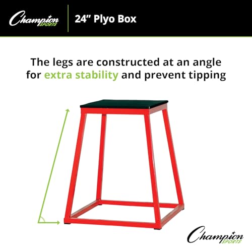 Champion Sports Welded Steel Plyo Box - 24" H