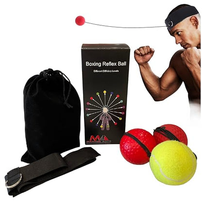 Boxing Reflex Ball Headband, Punching Ball Headband, MMA Training Equipment, Boxing Equipment, Home Workout Equipment for Men, Kids Boxing Set, Boxing Reflex Ball