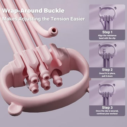 Figure 8 Resistance Bands, 6 Adjustable Elastic Fitness Bands, Suitable for Abdominal, Back, Shoulders, and Chest Workouts