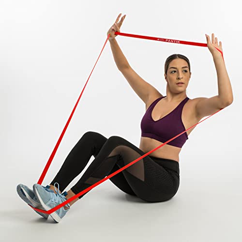 Resistance Bands for Women and Men Pull up Bands Exercise Loop Band for Body Stretching Powerlifting Yoga Pilates Resistance Training - color: red