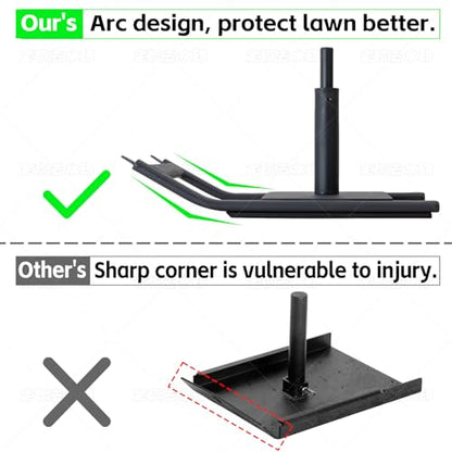Weight Sled, Fitness Sled, Workout Sled for Fitness Strength Training and Speed Improvement, Push-Pull Prowler Training, Suitable for 1-2" Weight Plates, Black