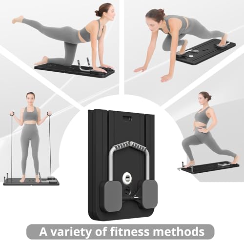 Pilates Board - Pilates Reformer Set, Multi-Purpose Foldable Pilates Reformer Board for Home, 5 in 1 Pilates Sliding Board