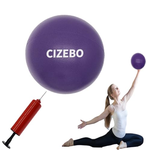 CIZEBO 6" or 8" Pilates Ball, Small Exercise Ball and Air Pump Yoga Core - color: Purple, size: 8 inch