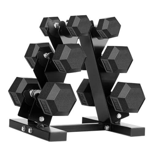Hex Dumbbells Rubber Coated Cast Iron Hex Black Dumbbell Free Weights for Exercises - style: 12.5 Pounds / Pair