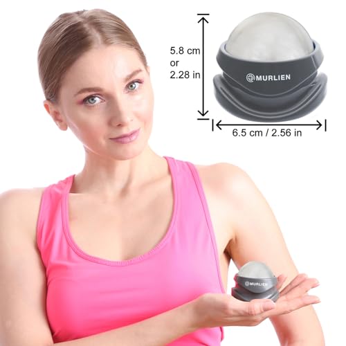 Massage Roller Ball, Tight and Sore Muscles Relief, Manual Massager, Alleviating Shoulder, Arms, Back, Legs, Calves or Muscle Tension - White - color: White