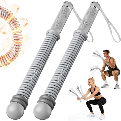 Upgrade Weighted Ropeless Battle Ropes, Adjustable Cordless Battle Rope – Portable Battle Ropes for Home Gym Workout, HIIT & Cardio Full Body Training Exercise Rope for Strength Training Men & Women - color: Gray