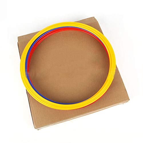 HERCHR 6 Pcs Multicolor Speed Agility Rings Set, Soccer Sport Training Speed Rings Football Control Skills Agility Loop for Agility Footwork Training