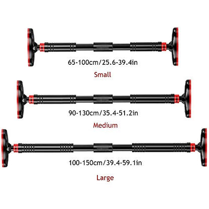Door Bar Hole-Free Household Wall Indoor Pull-up Device Exercise Fitness Equipment Exercise Equipment Door Pull Up Bar - size: 90-130cm
