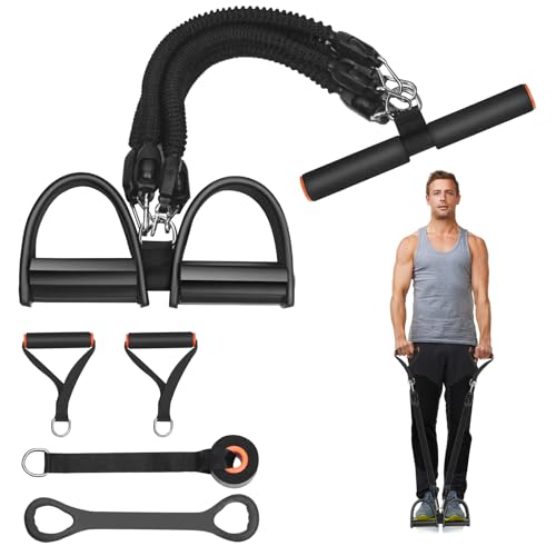 Pedal Resistance Band, Exercise Bands with Handles, Elastic Sit Up Pull Rope, Workout Equipment for Physical Therapy, Home Fitness, Strength Training