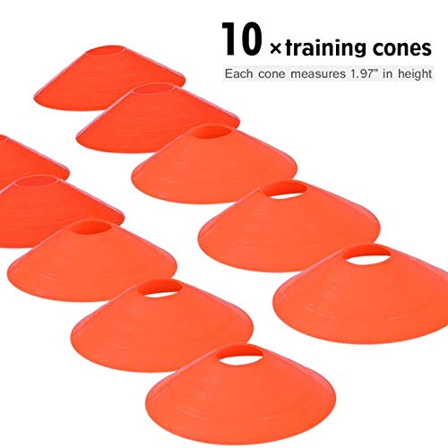 Speed Agility Train Kit, 19 pies de plana Speed Agility Training Set, 10pcs Disc Conos Speed Training Ladder, Speed Agility Training Set Agility Ladder(naranja)