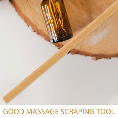 Artibetter Chinese Wood Massage Stick for Neck and Shoulder, 30cm X 1.5cm Wooden Roller Stick for Full Body Therapy, Mobility Training and Muscle Relief at Home