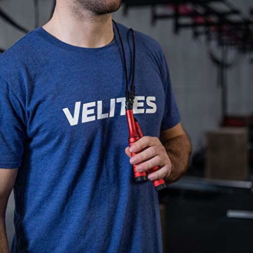 Velites - Earth 2.0 Jump Rope - Official CrossFit® Games Rope - Professional Aluminum Speed Rope for Double Unders, Fitness & Boxing - Includes 4mm Cable & Carrying Bag - - color: Red