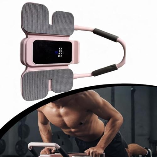 kowaku Abdominal Wheel with Phone Holder Practical Unisex Fitness Equipment Multifunctional Beginners Home Abdominal Muscle Training - color: Pink