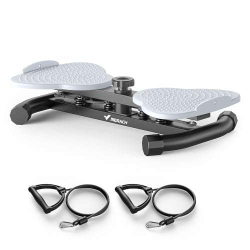 MERACH Waist Twister Machine Exercise, Ab Twist Board with 300 lbs Weight Capacity, Abs Workout for Slim Waist and Core Ab Exercise, Noiseless Home Gym Equipment for Women Men - color: Grey