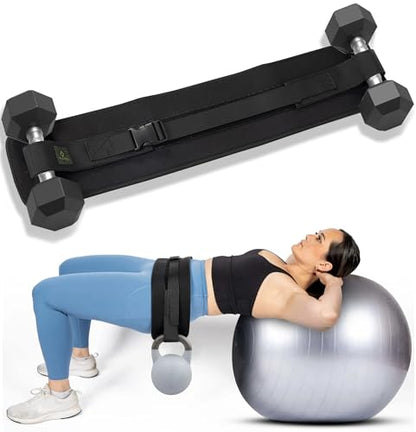 Adjustable Hip Thrust Belt for Dumbbells, Kettlebells & Plates | Slip-Resistant Padding For Hip Protection | Portable & Comfortable Booty Belt For Women | Ideal For Gym, Home & On-The-Go Workouts
